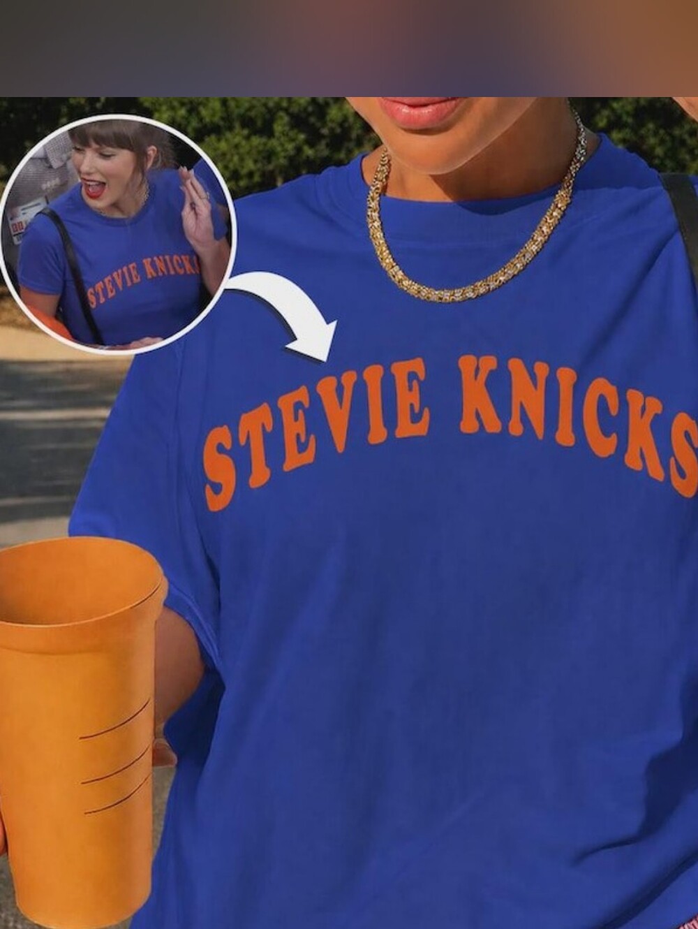 NWT TRENDING CUSTOM MADE Stevie Knicks Blue T-SHIRT Unisex